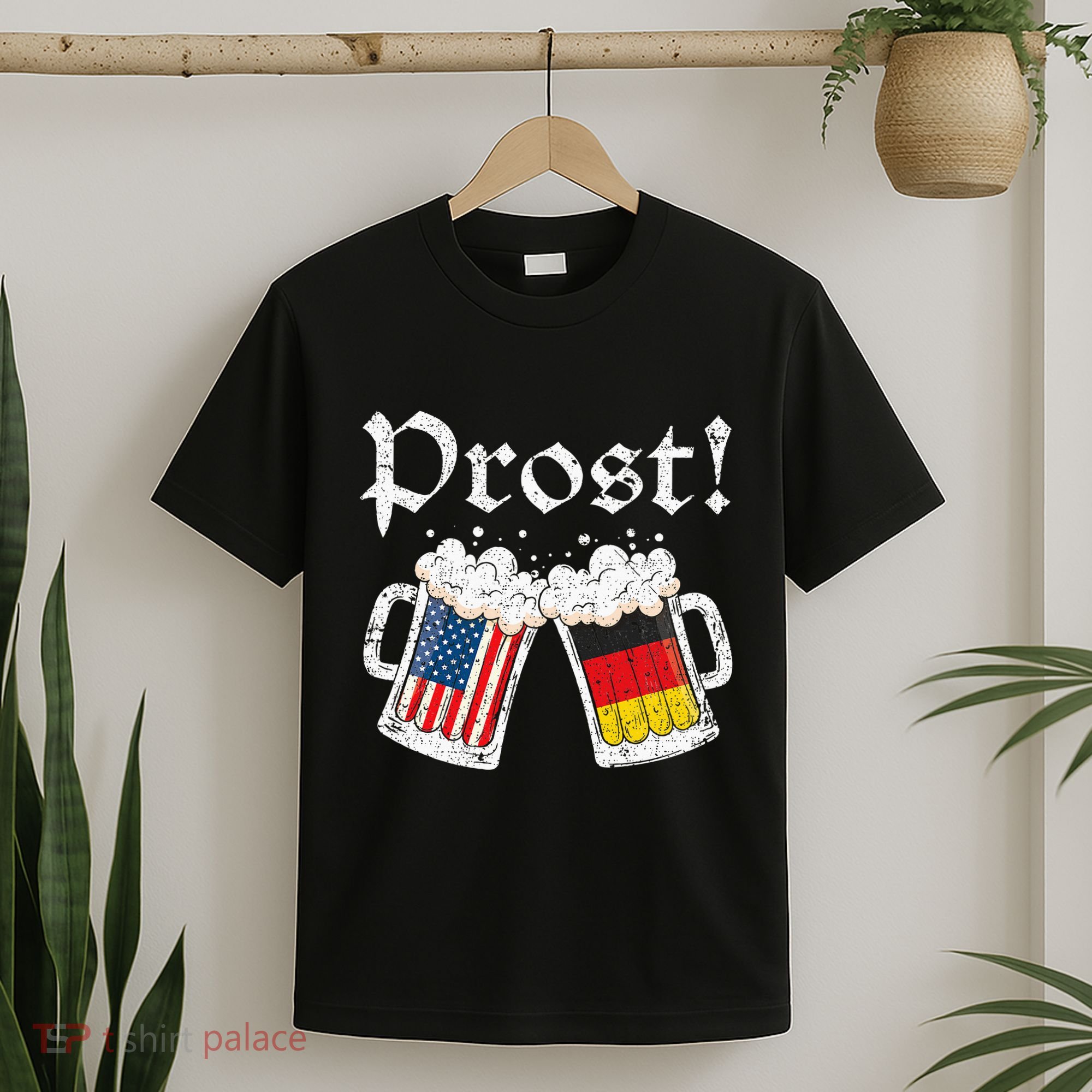 Oktoberfest American German Flag Beer Prost T-Shirt