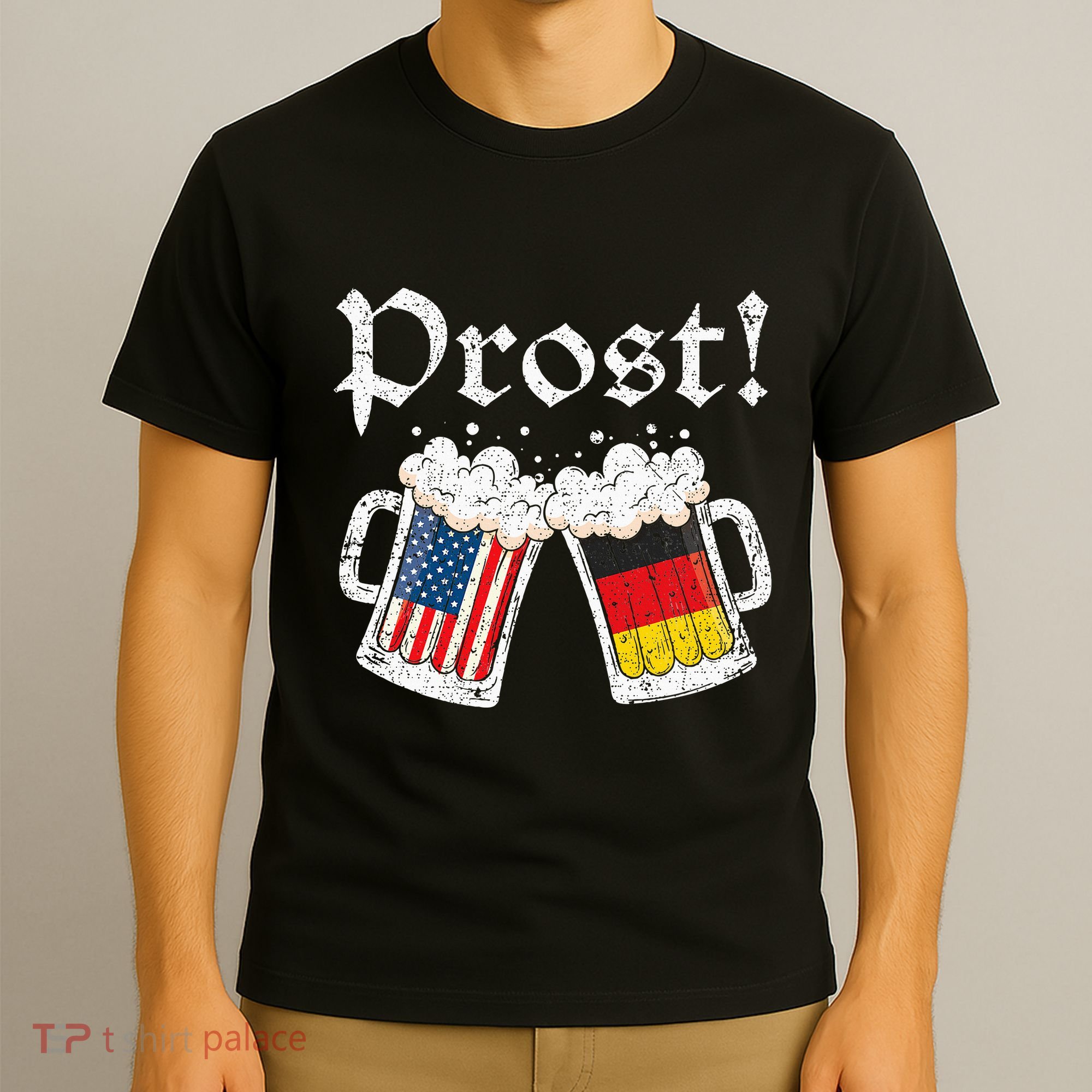 Oktoberfest American German Flag Beer Prost T-Shirt
