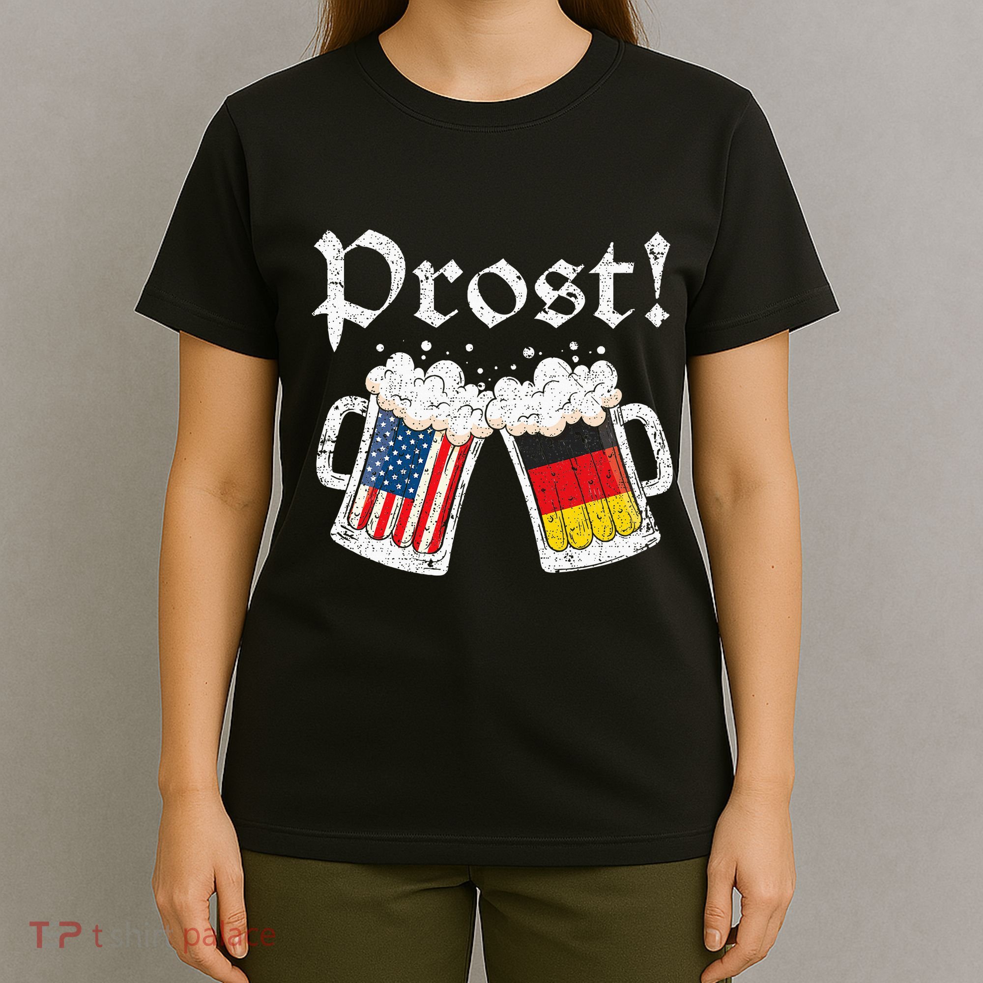 Oktoberfest American German Flag Beer Prost T-Shirt