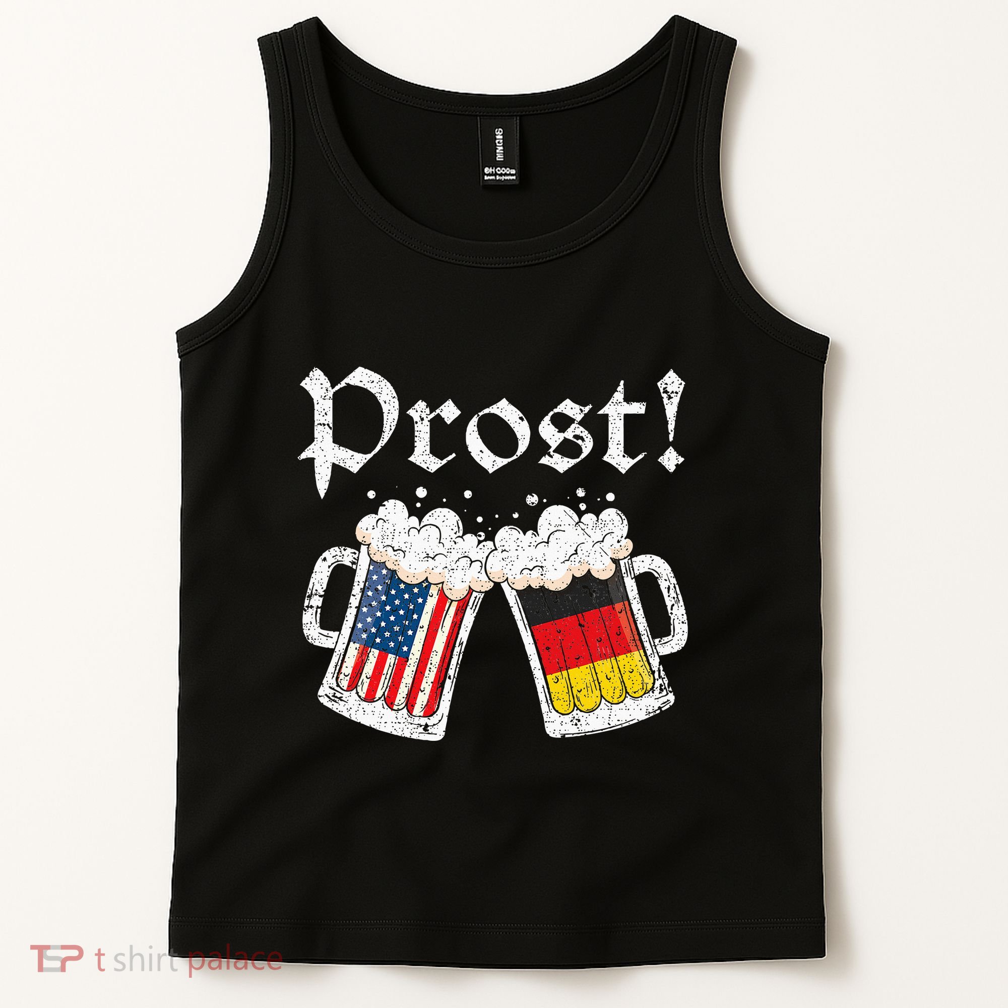 Oktoberfest American German Flag Beer Prost Tank Top