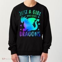 Only A Girl Who Loves Dragons Gift Women's Sweatshirt thumb 0