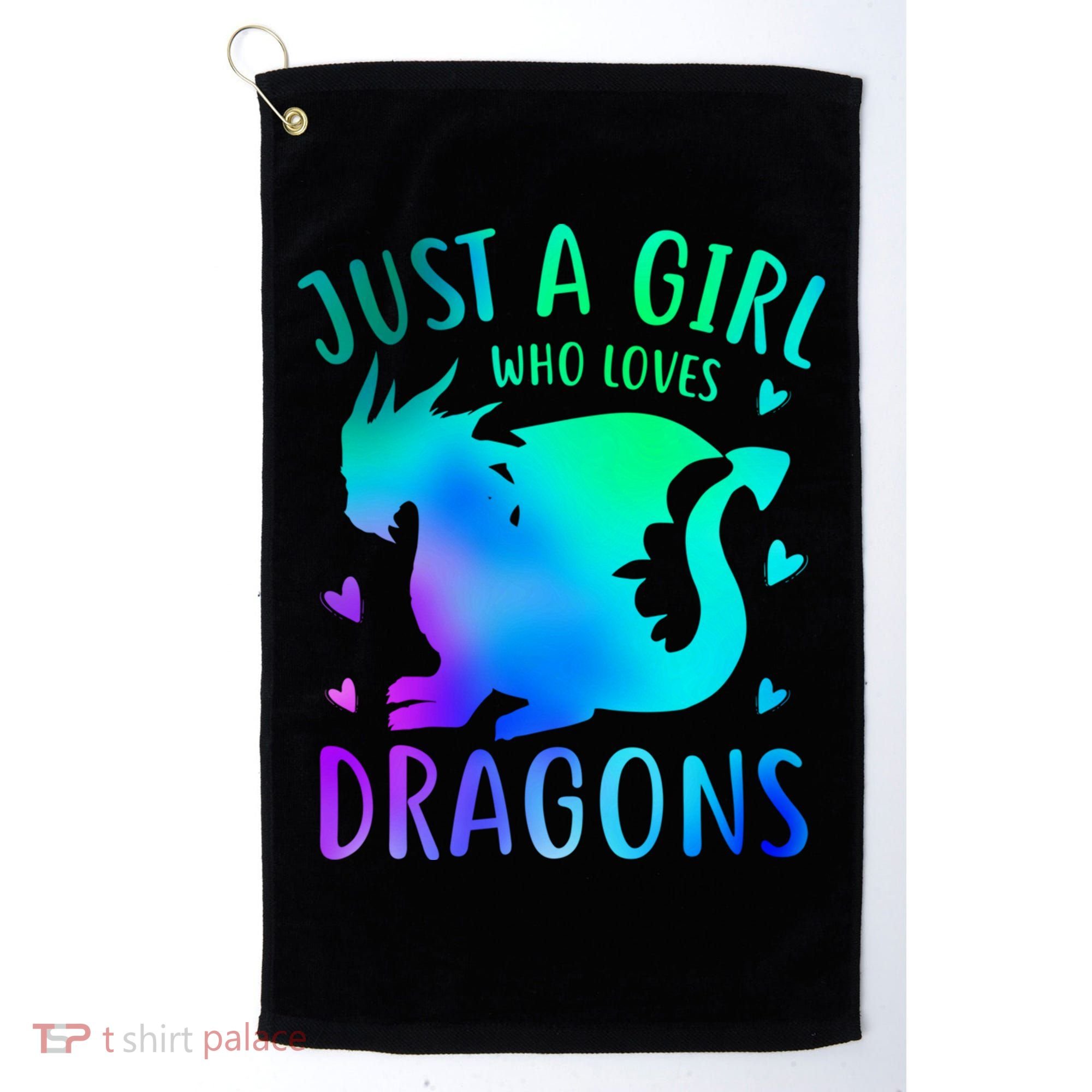 Only A Girl Who Loves Dragons Gift Golf Towel