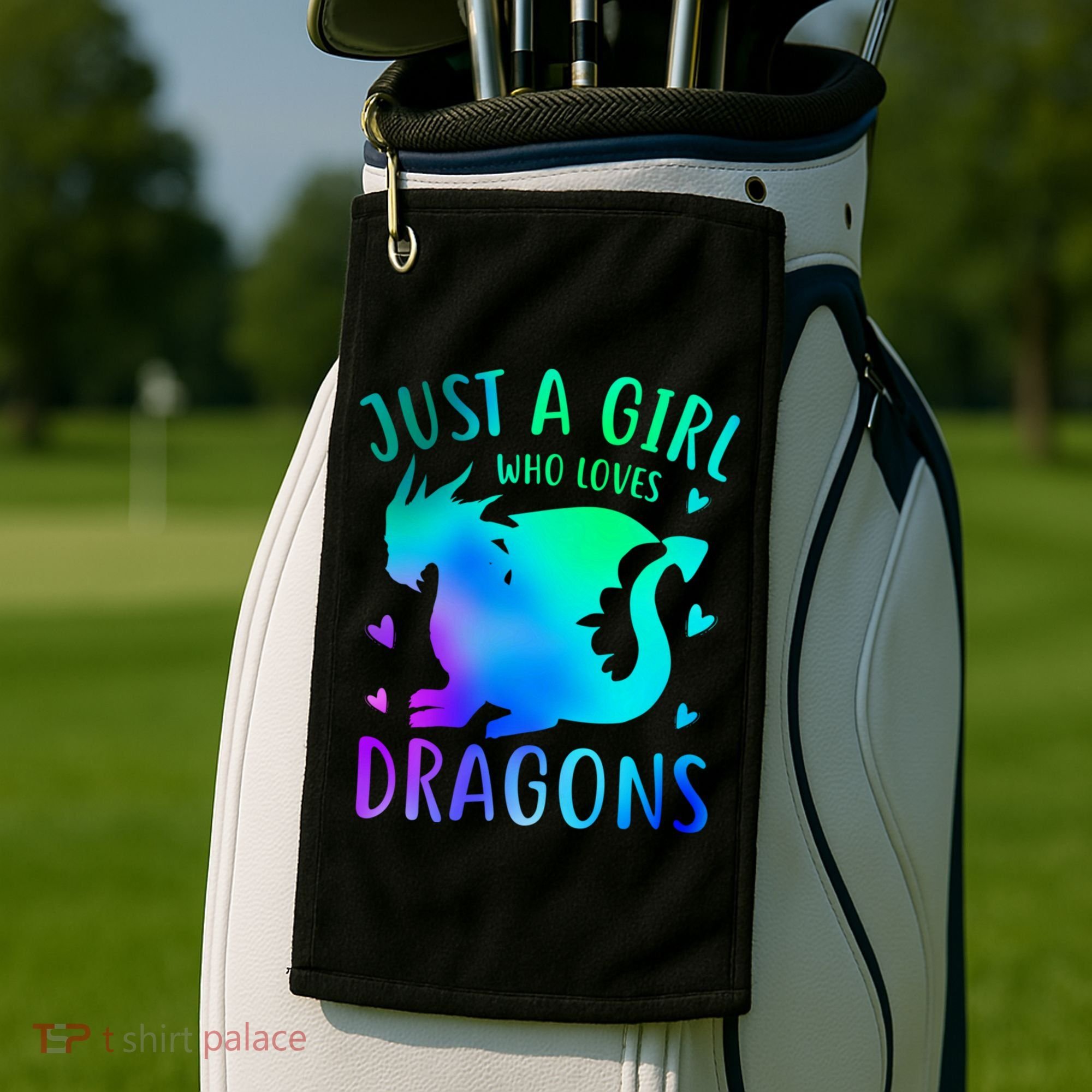 Only A Girl Who Loves Dragons Gift Golf Towel