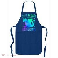 Only A Girl Who Loves Dragons Gift Apron thumb 0