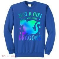 Only A Girl Who Loves Dragons Gift Sweatshirt thumb 0