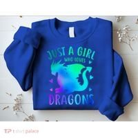 Only A Girl Who Loves Dragons Gift Sweatshirt thumb 2