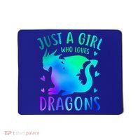 Only A Girl Who Loves Dragons Gift Mousepad thumb 0