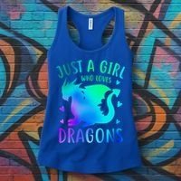 Only A Girl Who Loves Dragons Gift Women's Tank Top thumb 3