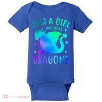 Only A Girl Who Loves Dragons Gift Baby Bodysuit thumb 0