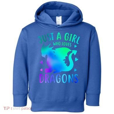 Only A Girl Who Loves Dragons Gift Toddler Hoodie