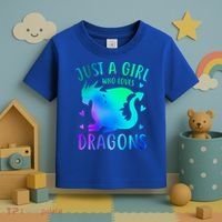 Only A Girl Who Loves Dragons Gift Toddler T-Shirt thumb 3