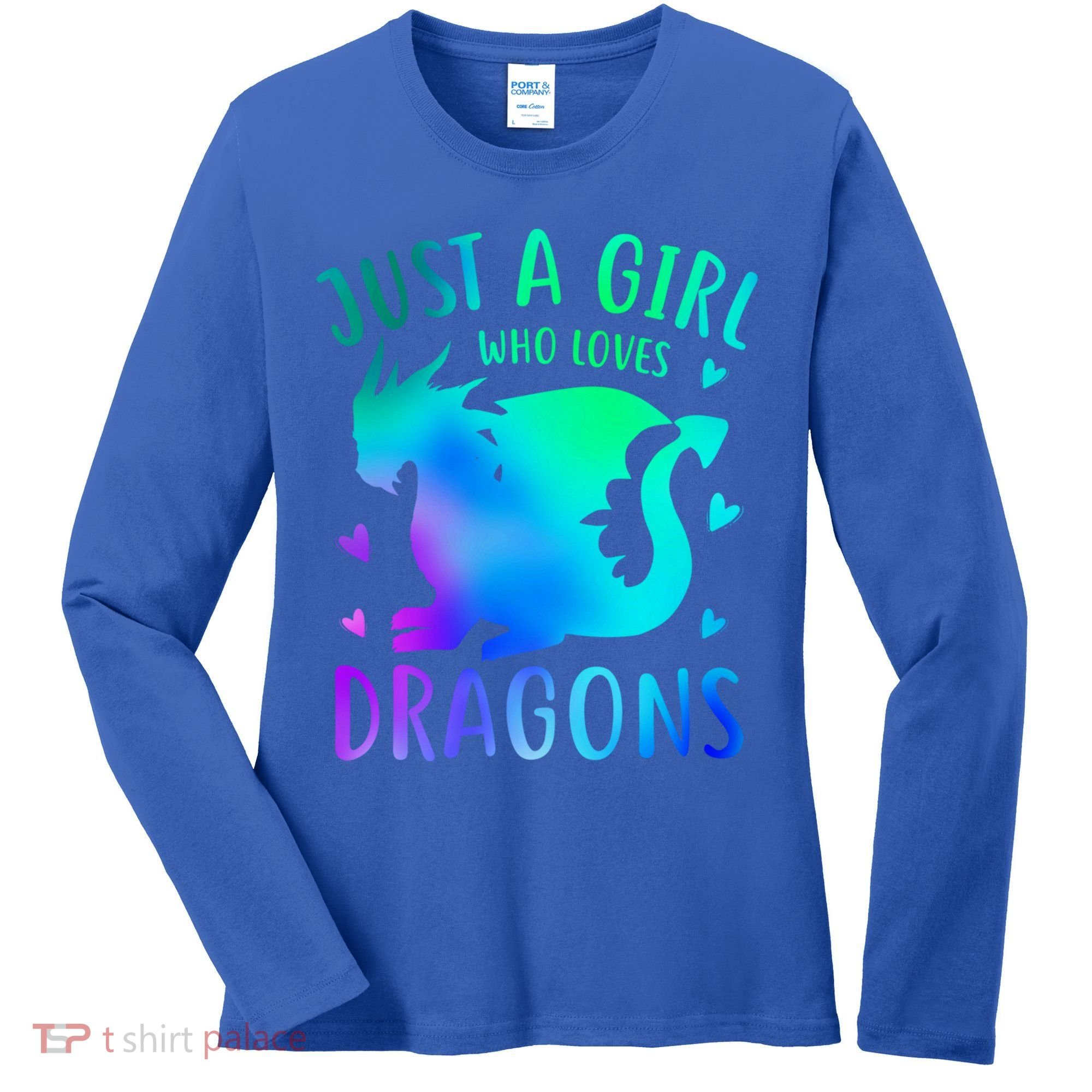 Only A Girl Who Loves Dragons Gift Women's Long Sleeve Shirt