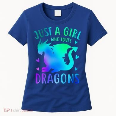 Only A Girl Who Loves Dragons Gift Women's T-Shirt