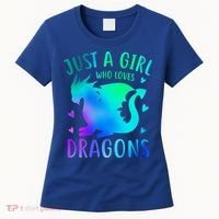 Only A Girl Who Loves Dragons Gift Women's T-Shirt thumb 0
