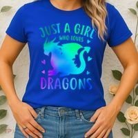 Only A Girl Who Loves Dragons Gift Women's T-Shirt thumb 2