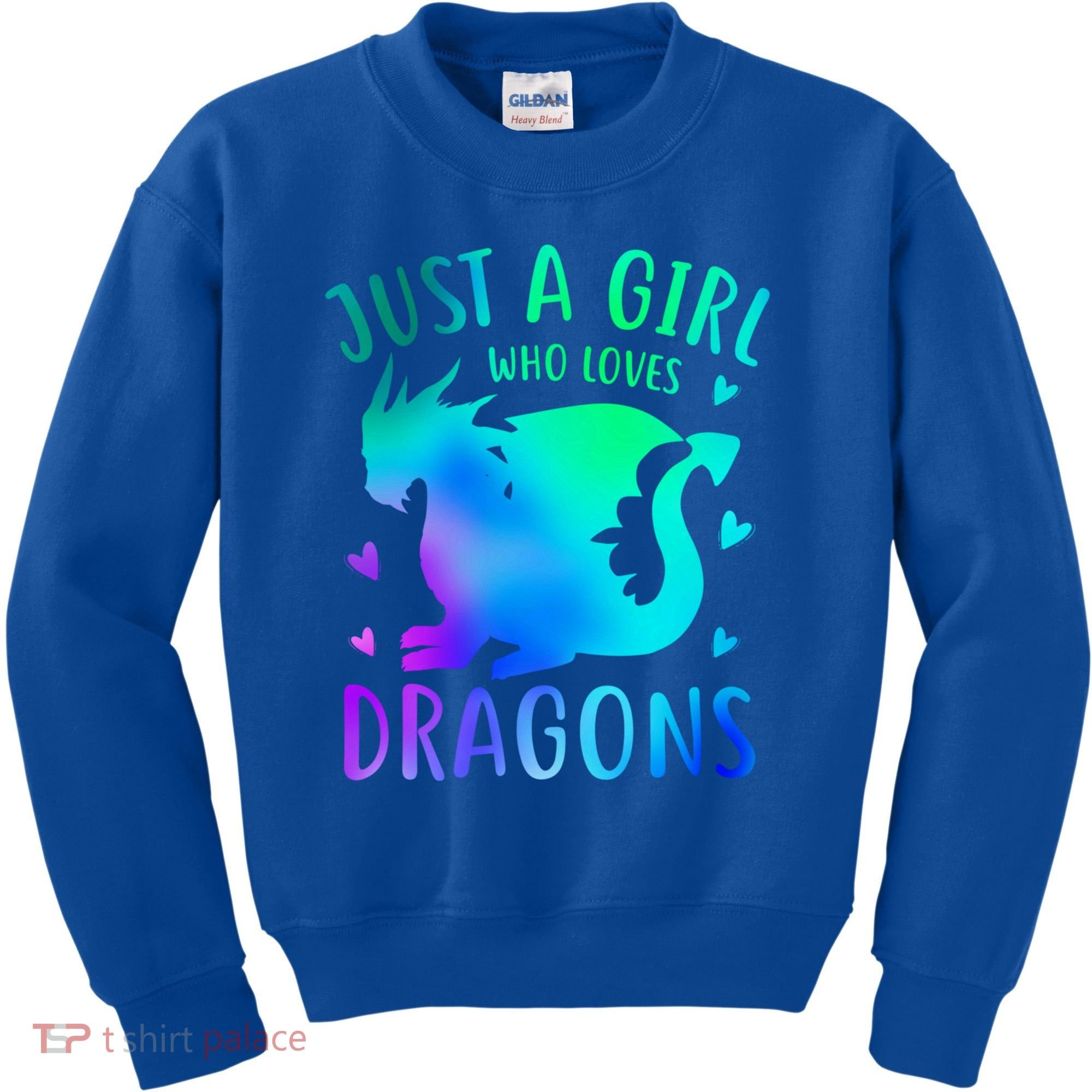 Only A Girl Who Loves Dragons Gift Kids Sweatshirt