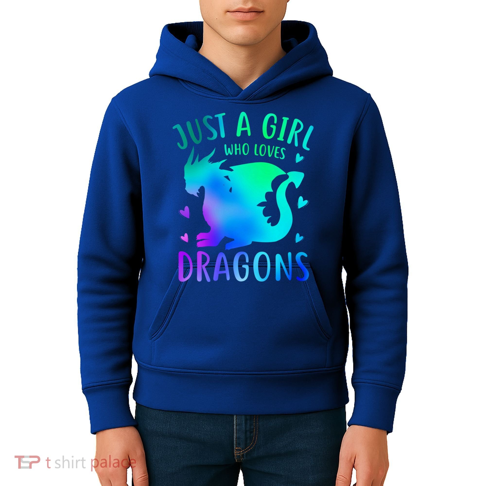 Only A Girl Who Loves Dragons Gift Kids Hoodie