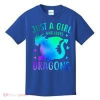 Only A Girl Who Loves Dragons Gift Kids T-Shirt thumb 0