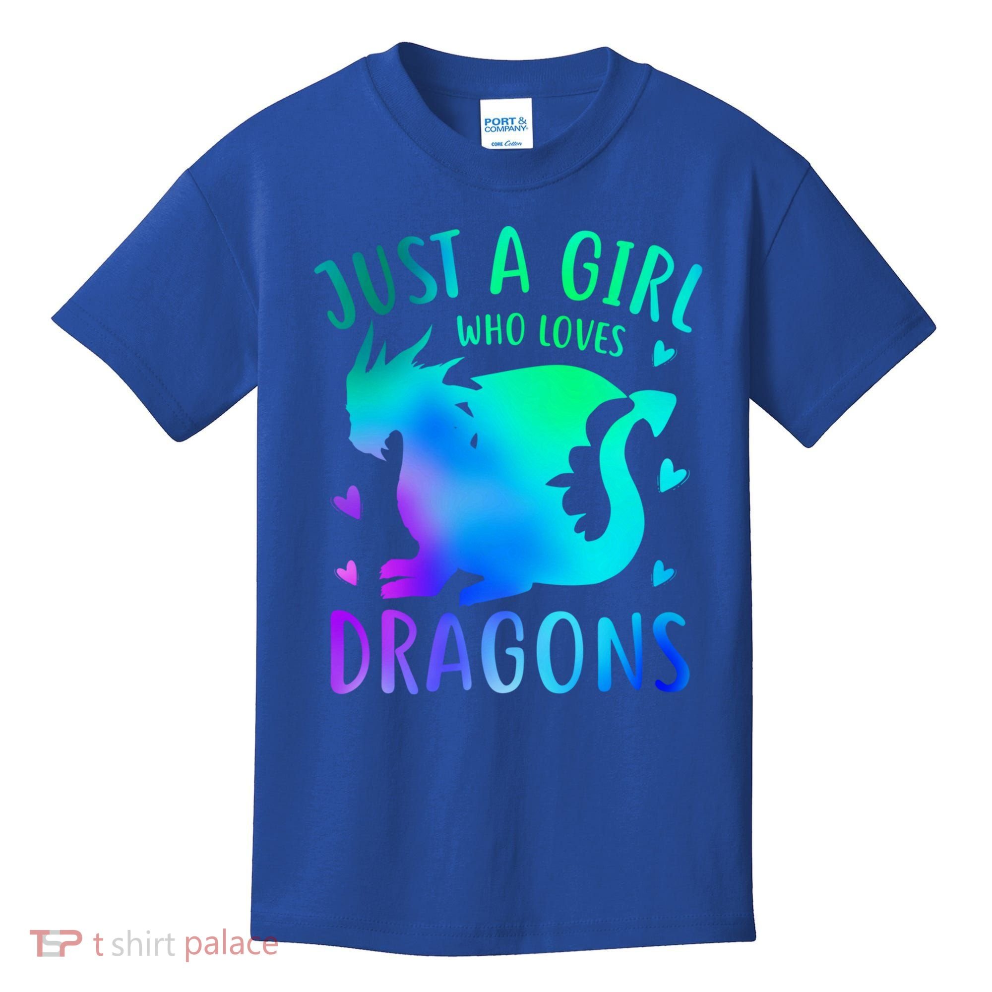 Only A Girl Who Loves Dragons Gift Kids T-Shirt