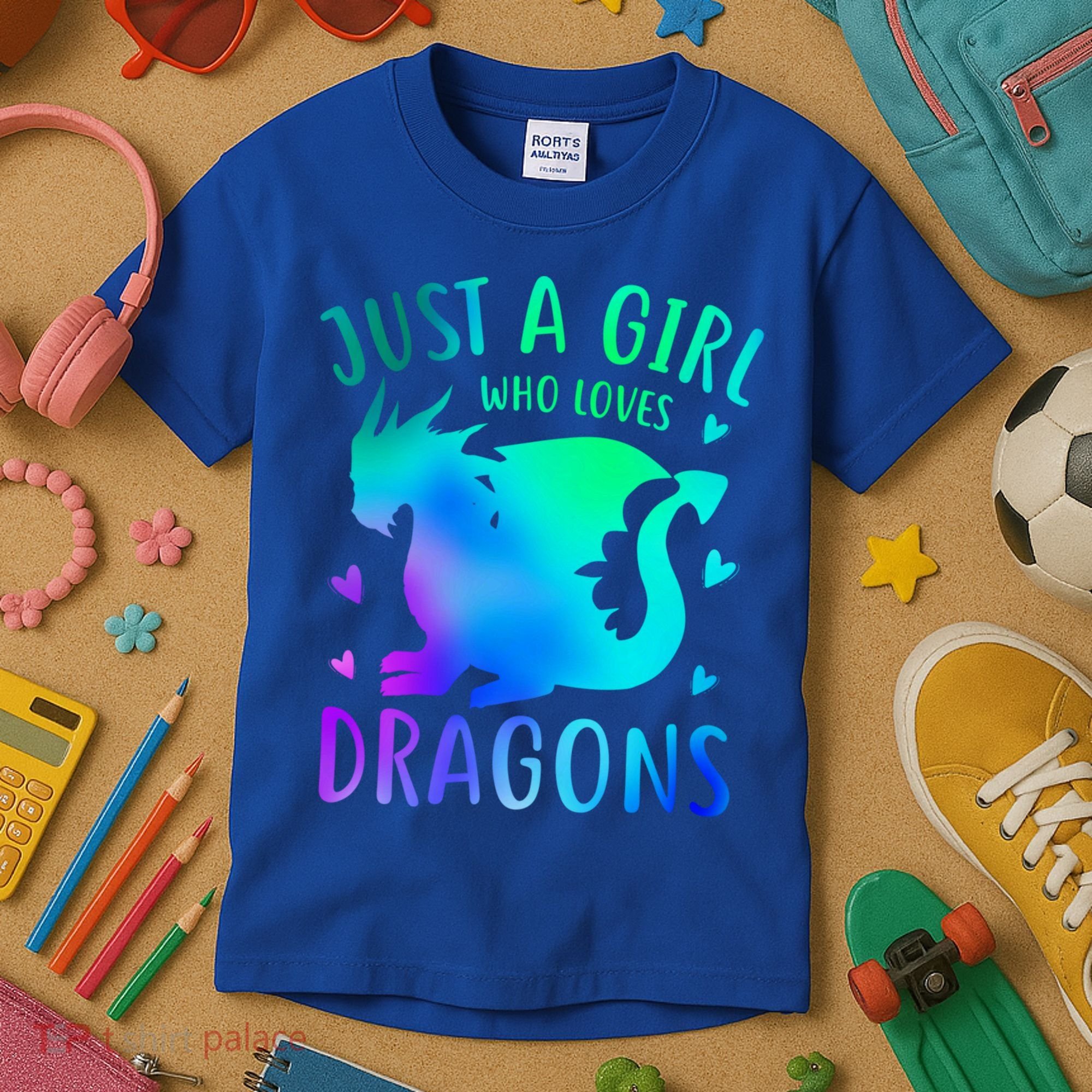 Only A Girl Who Loves Dragons Gift Kids T-Shirt