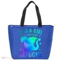Only A Girl Who Loves Dragons Gift Tote Bag thumb 0