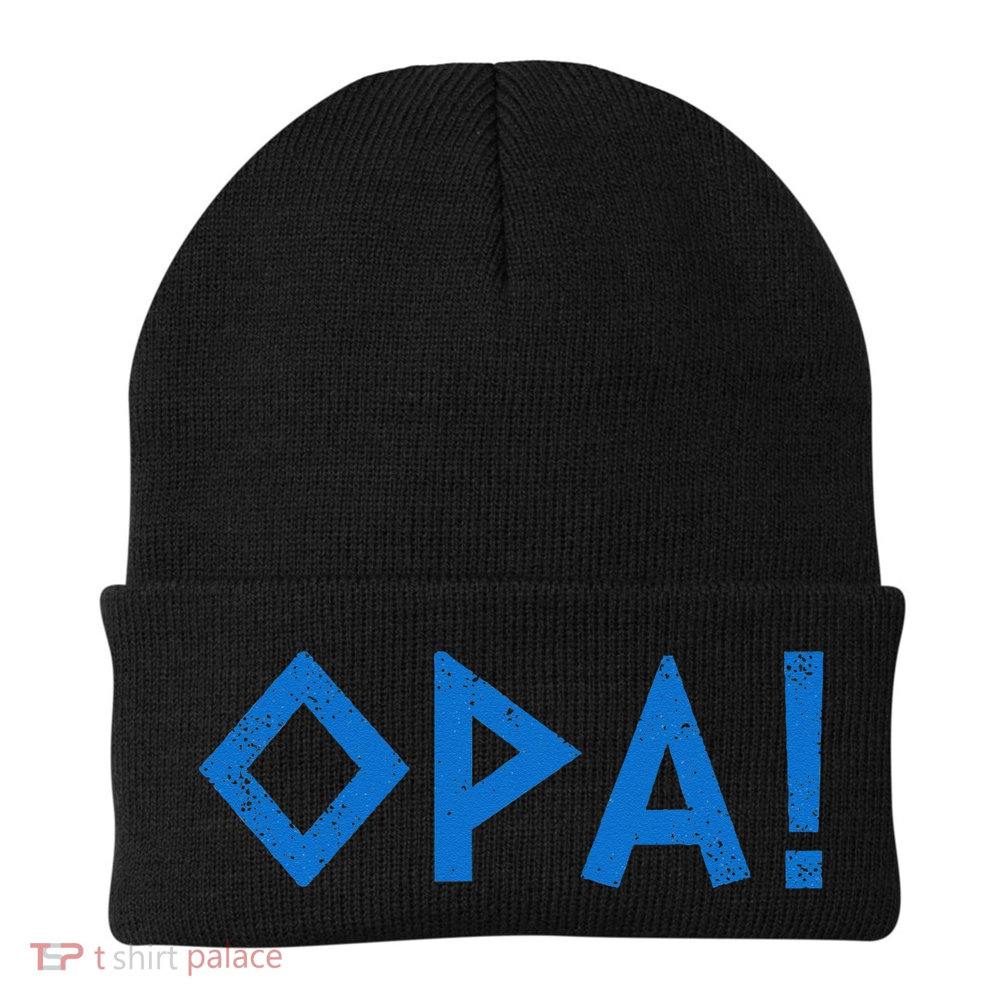 Opa Ancient Greek Pride Greek Flag Funny Greek Party Greece Beanie
