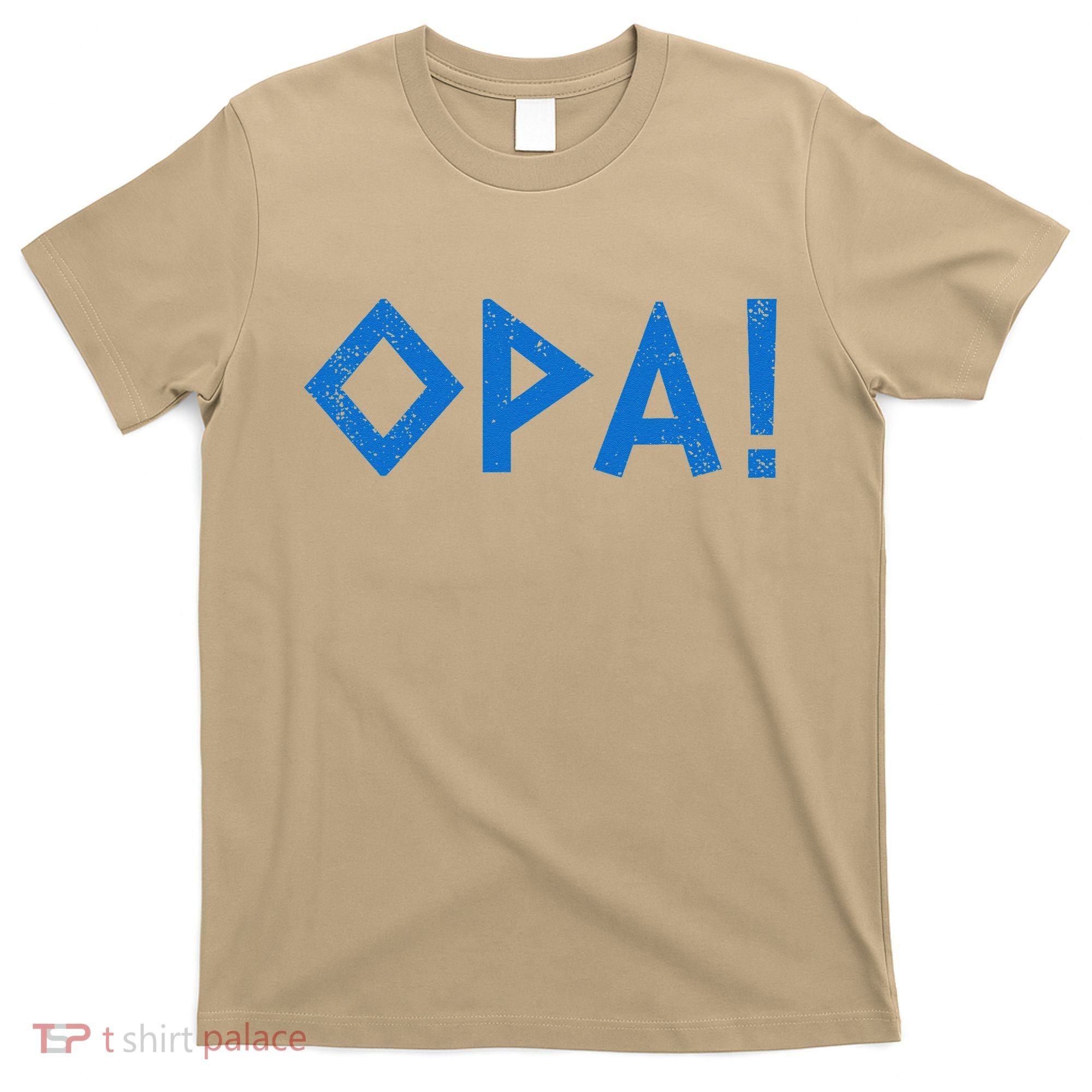 Opa Ancient Greek Pride Greek Flag Funny Greek Party Greece T-Shirt