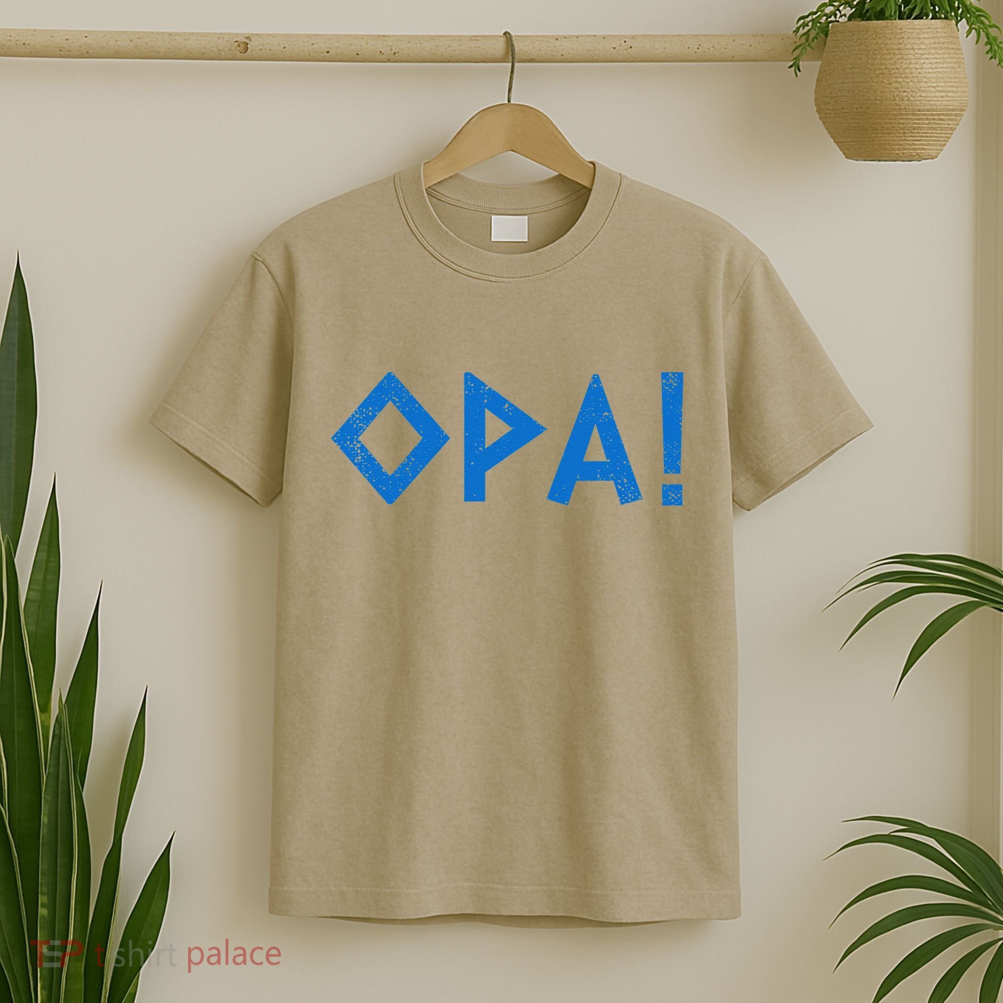 Opa Ancient Greek Pride Greek Flag Funny Greek Party Greece T-Shirt
