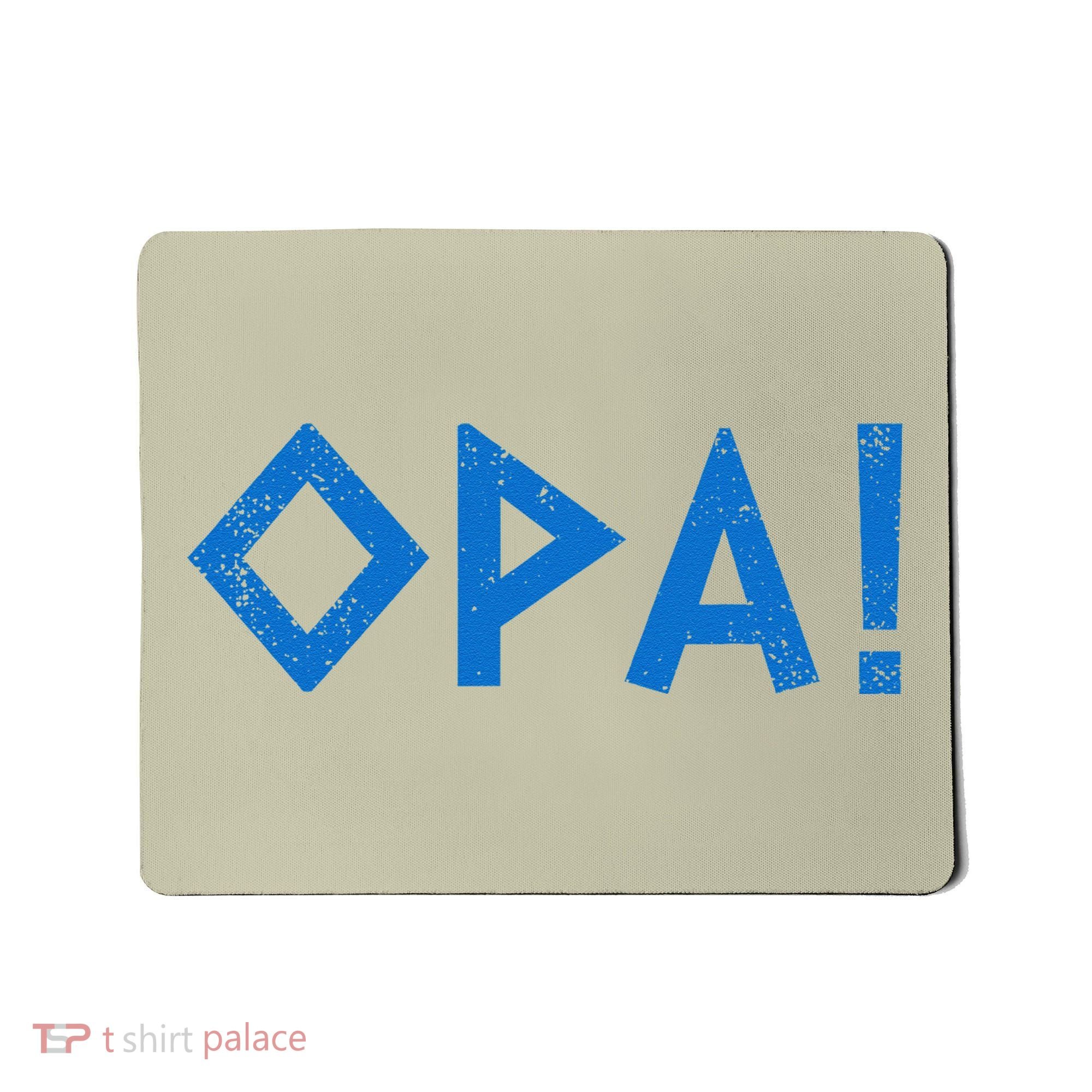Opa Ancient Greek Pride Greek Flag Funny Greek Party Greece Mousepad