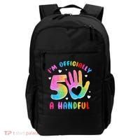 Officially A Handful 5 Im 5 Years Old 5th Birthday Backpack thumb 0