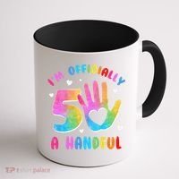 Officially A Handful 5 Im 5 Years Old 5th Birthday Coffee Mug thumb 1