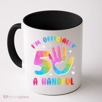 Officially A Handful 5 Im 5 Years Old 5th Birthday Coffee Mug thumb 0