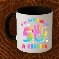 Officially A Handful 5 Im 5 Years Old 5th Birthday Coffee Mug thumb 2