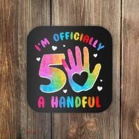 Officially A Handful 5 Im 5 Years Old 5th Birthday Coaster thumb 0