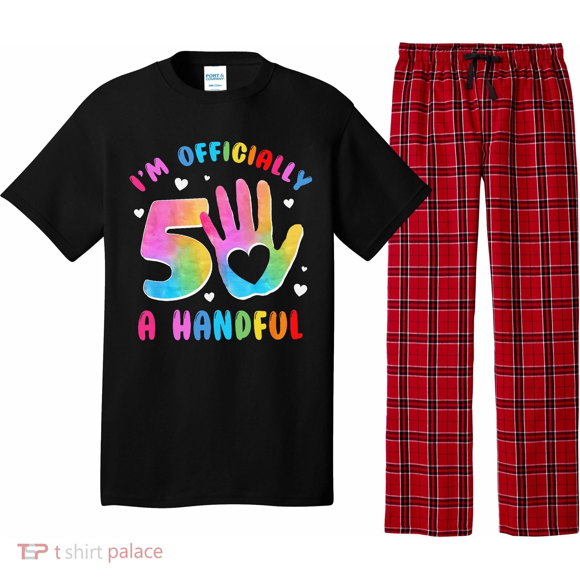 Officially A Handful 5 Im 5 Years Old 5th Birthday Pajama Set