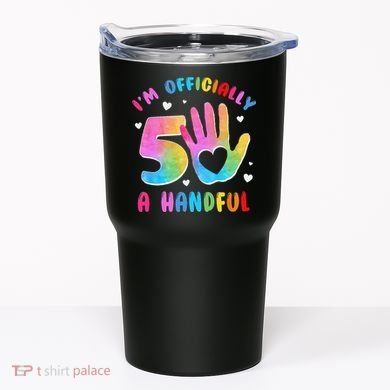 Officially A Handful 5 Im 5 Years Old 5th Birthday Tumbler