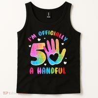 Officially A Handful 5 Im 5 Years Old 5th Birthday Tank Top thumb 2