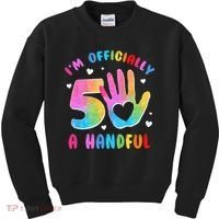 Officially A Handful 5 Im 5 Years Old 5th Birthday Kids Sweatshirt thumb 0