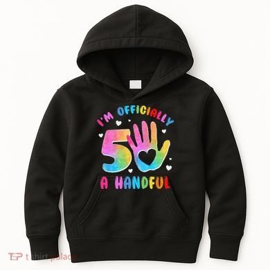 Officially A Handful 5 Im 5 Years Old 5th Birthday Kids Hoodie