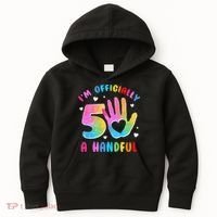 Officially A Handful 5 Im 5 Years Old 5th Birthday Kids Hoodie thumb 0