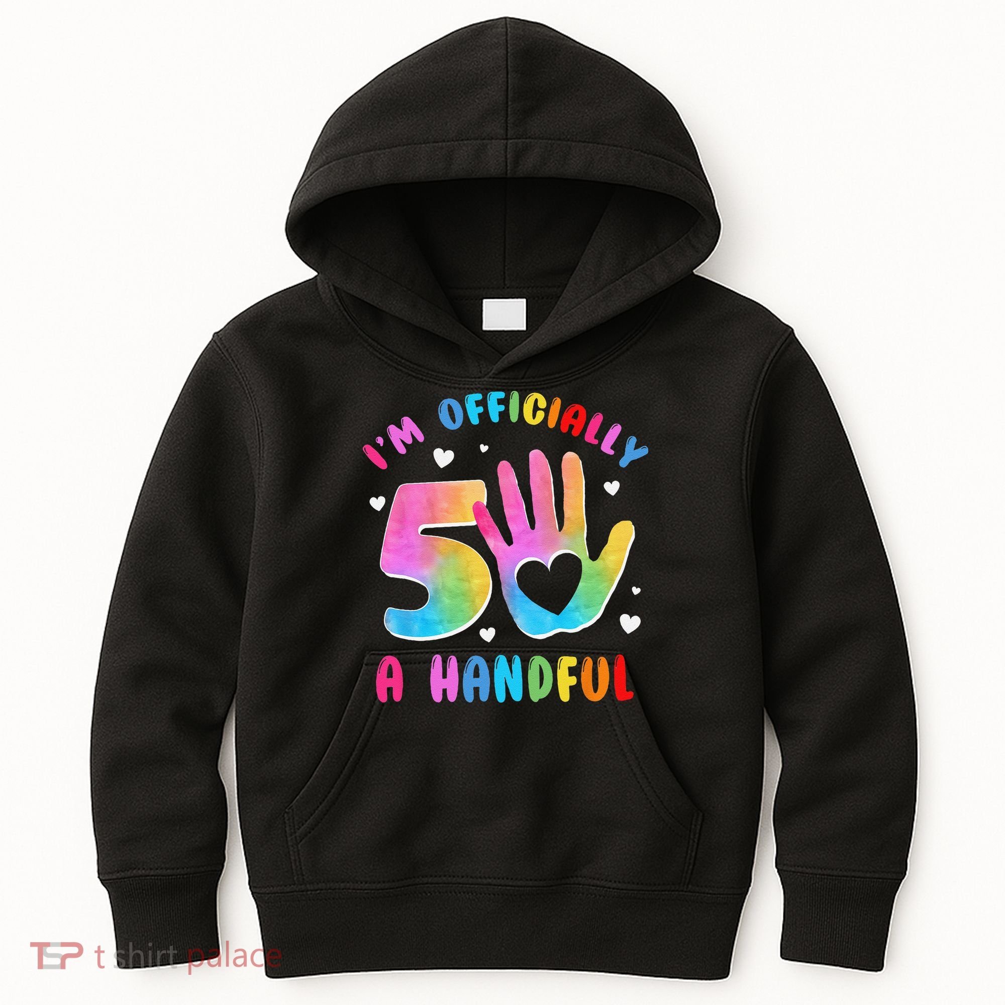 Officially A Handful 5 Im 5 Years Old 5th Birthday Kids Hoodie