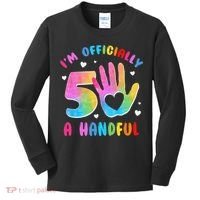 Officially A Handful 5 Im 5 Years Old 5th Birthday Kids Long Sleeve Shirt thumb 0