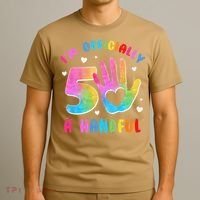 Officially A Handful 5 Im 5 Years Old 5th Birthday T-Shirt thumb 3