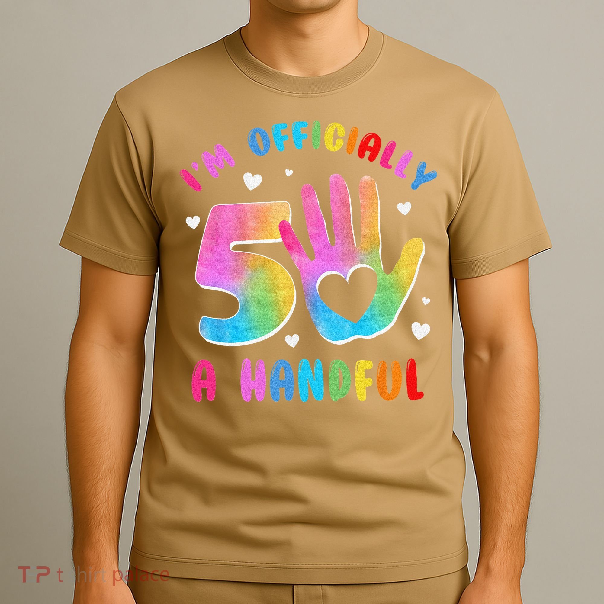 Officially A Handful 5 Im 5 Years Old 5th Birthday T-Shirt