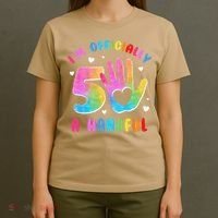 Officially A Handful 5 Im 5 Years Old 5th Birthday T-Shirt thumb 4