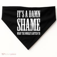 Oliver Anthony Its A Damn Shame What The Worlds Gotten To USA-Made Doggie Bandana thumb 0