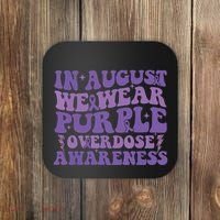 Overdose Awareness In August We Wear Purple Women Coaster thumb 0