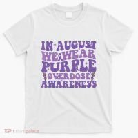 Overdose Awareness In August We Wear Purple Women T-Shirt thumb 0