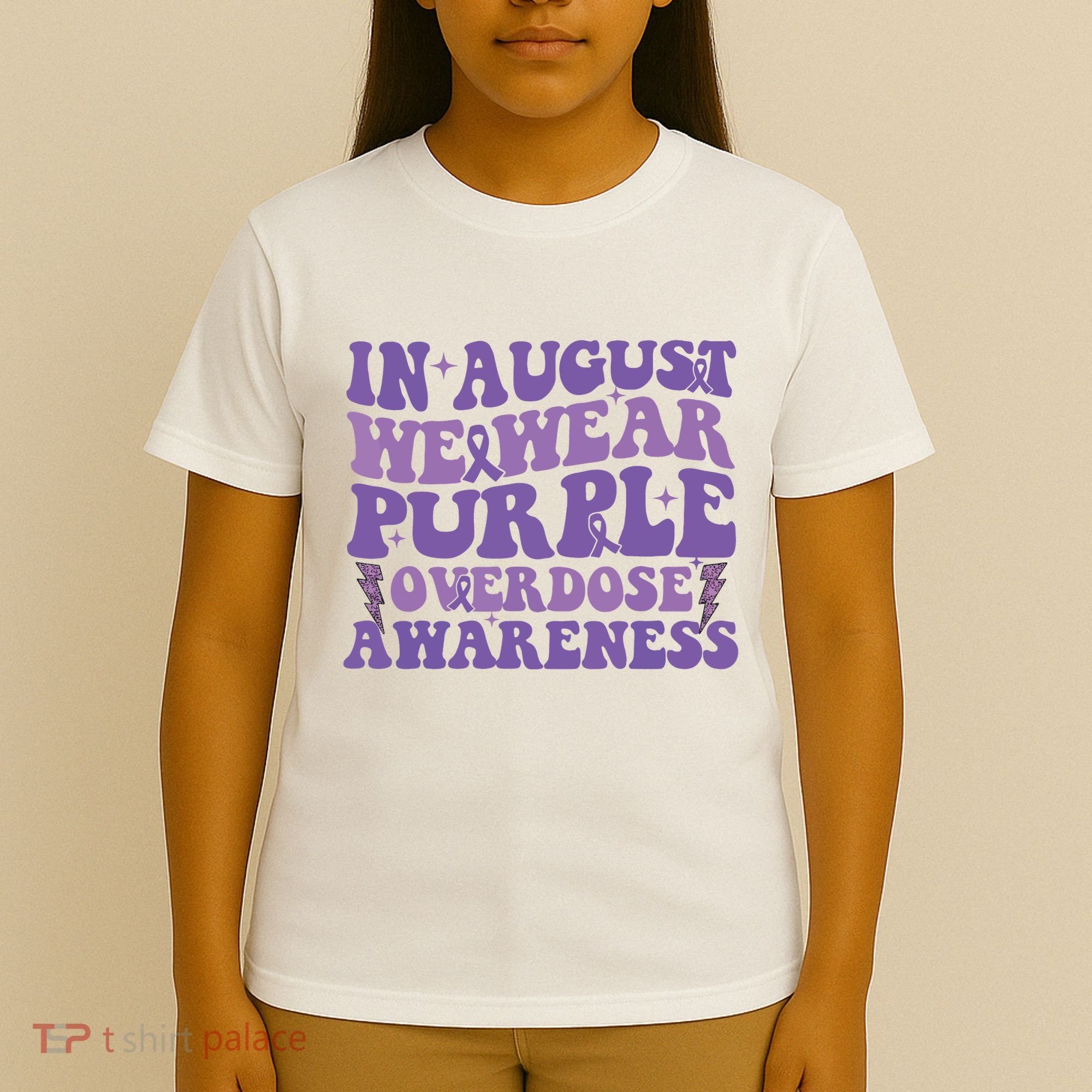 Overdose Awareness In August We Wear Purple Women T-Shirt