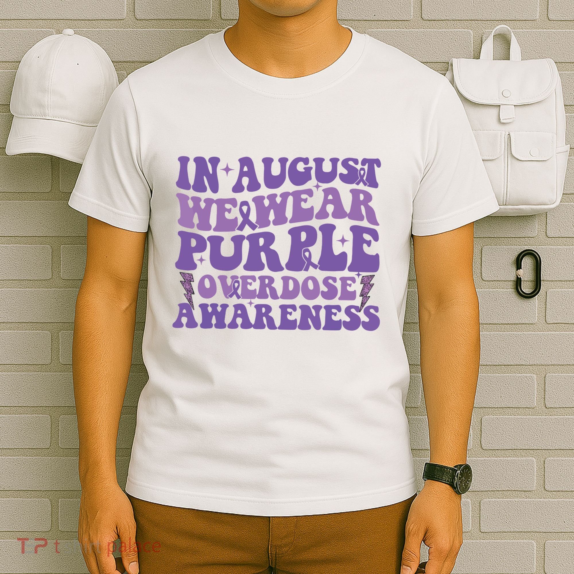 Overdose Awareness In August We Wear Purple Women T-Shirt